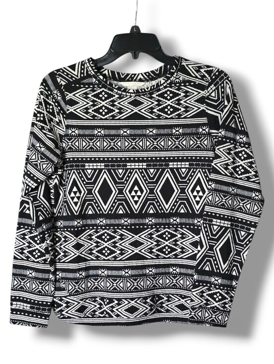 H&M Tops - H&M Black and White Aztec Print Long Sleeve Top - Size XS